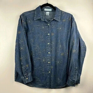 Maggie & Max denim with embroidery size PL gently worn long sleeves